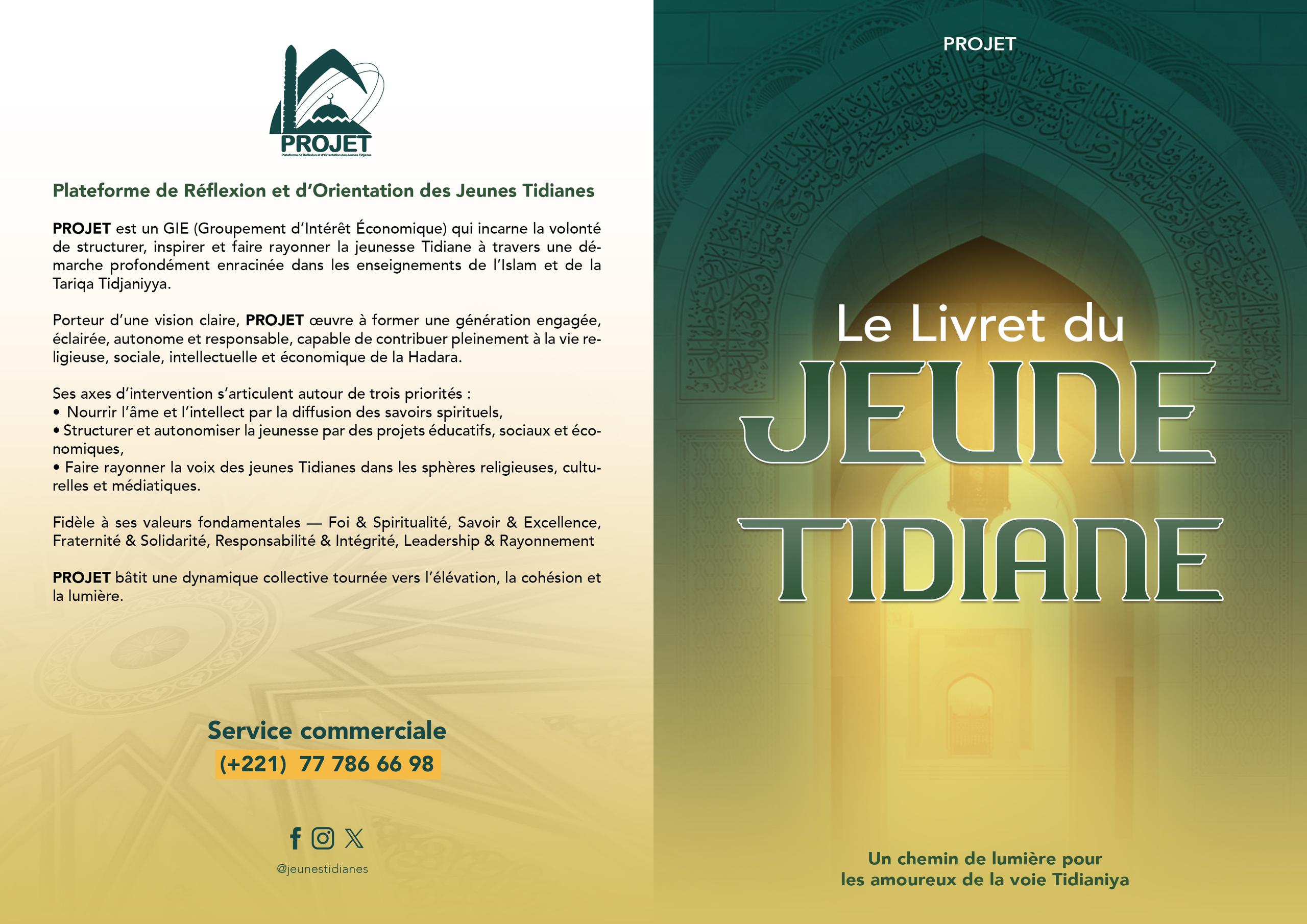 Aperçu intérieur du Livret du Jeune Tidiane